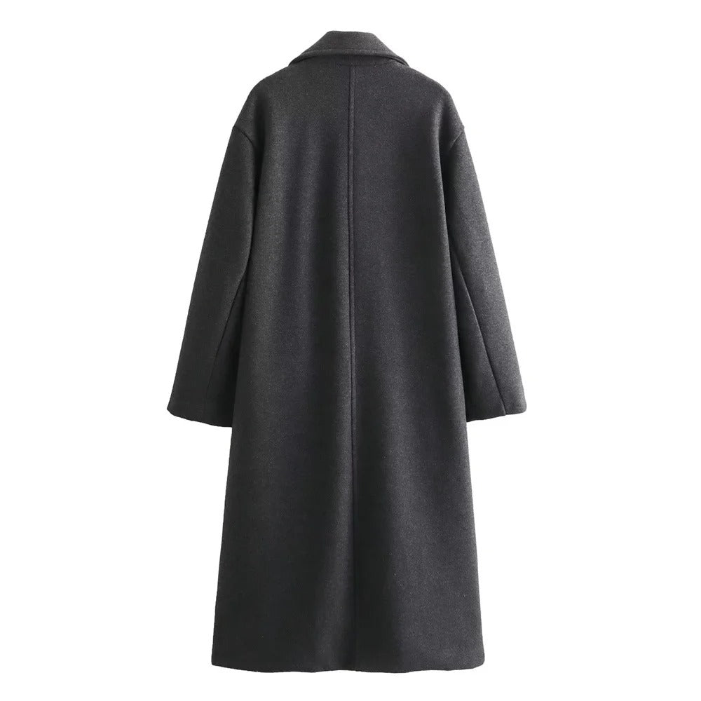 La velour ™ | Long coat with buttons