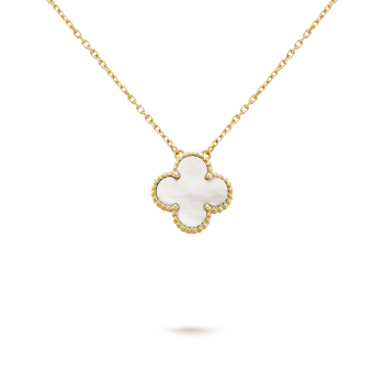 NECKLACE WITH PENDANT FLORAL BEAUTY - WHITE