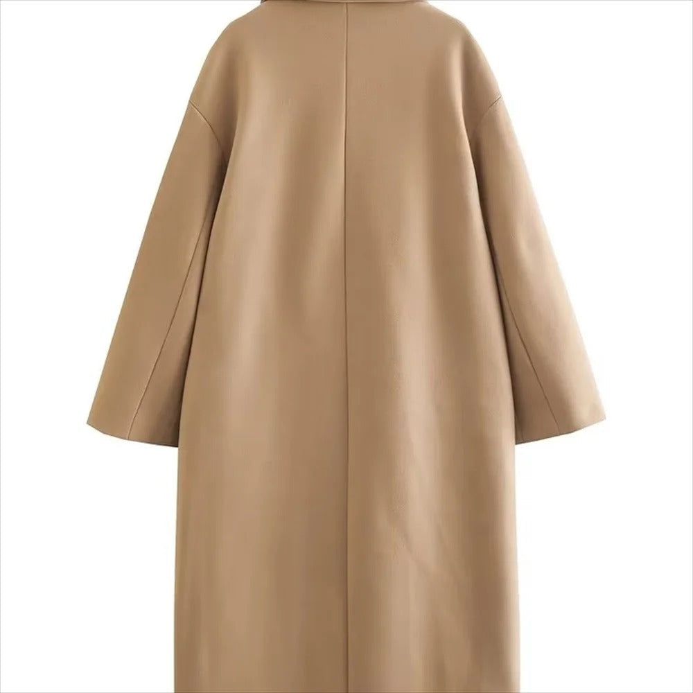 La velour ™ | Long coat with buttons