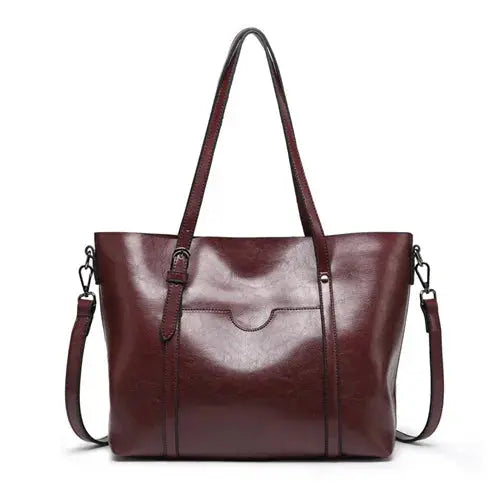 La velour ™  |
  Luxe Classic Faux Leather Shoulder Tote