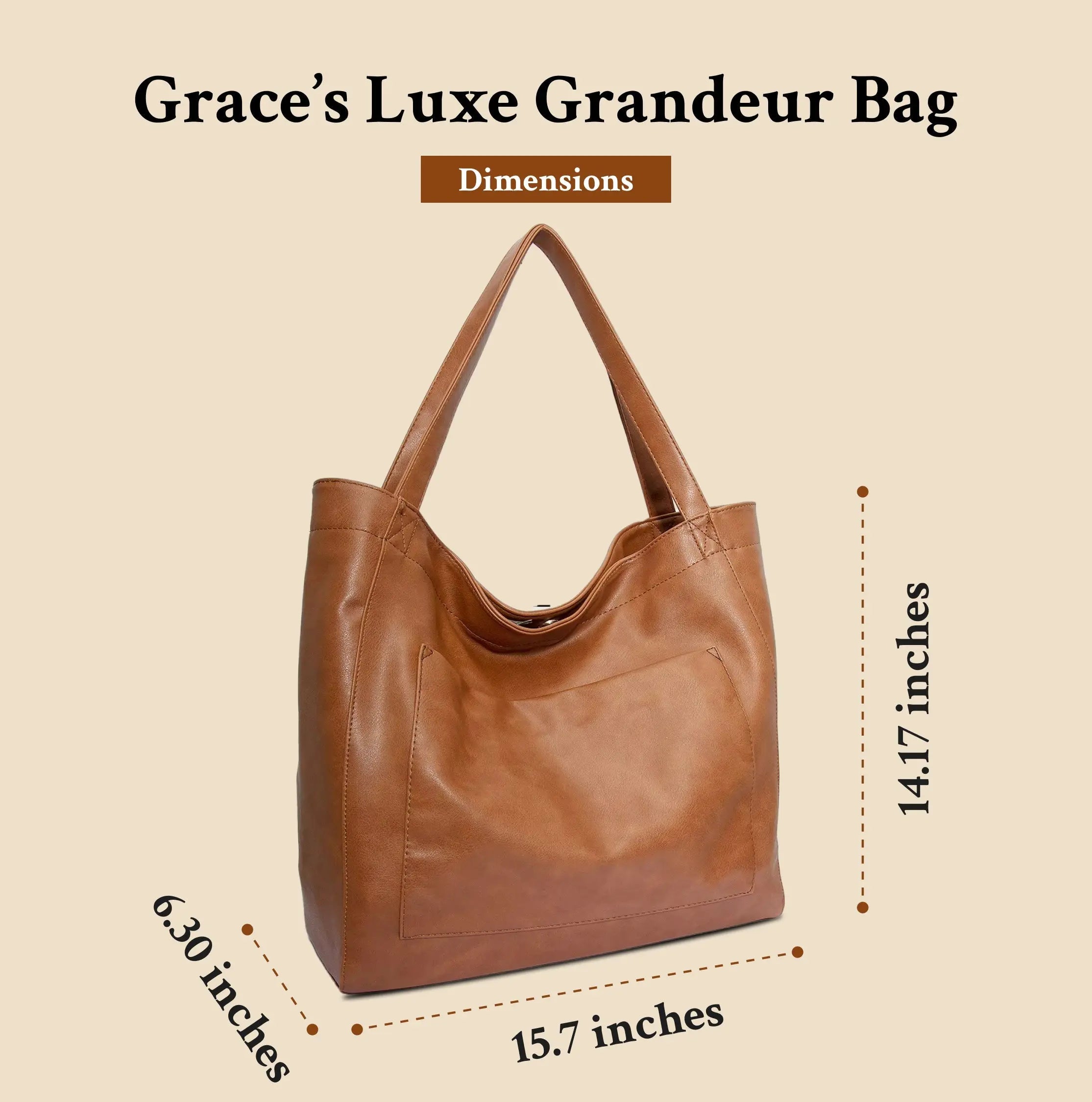 La velour ™  |
 Luxe Grandeur | Soft Leather Shoulder Bag