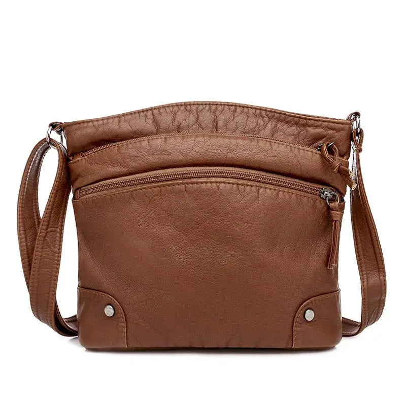 La velour ™  | Retro Charm | Soft Leather Anti-Theft Messenger Bag