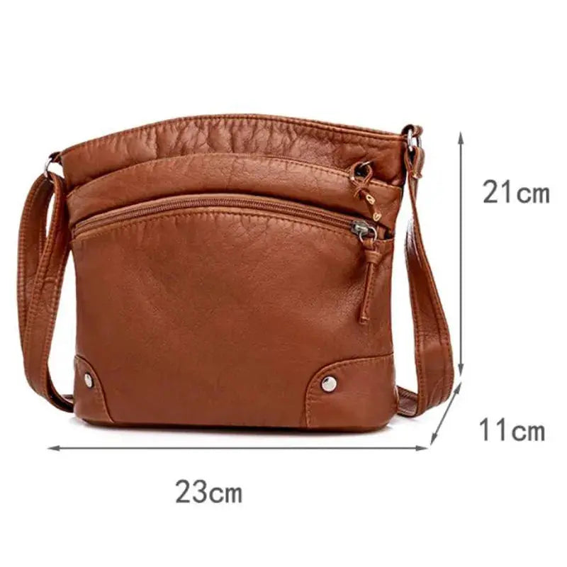 La velour ™  | Retro Charm | Soft Leather Anti-Theft Messenger Bag