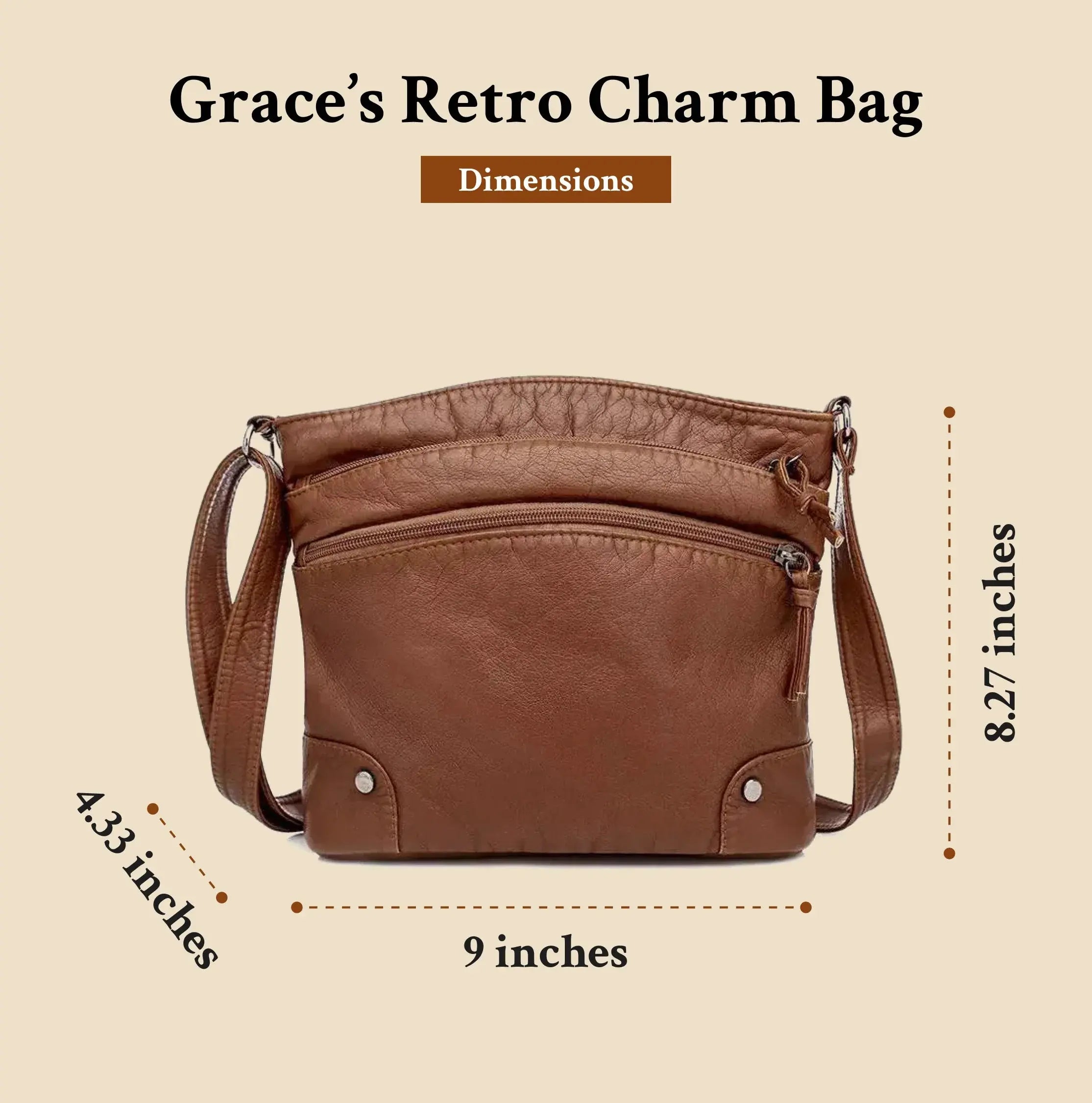 La velour ™  | Retro Charm | Soft Leather Anti-Theft Messenger Bag