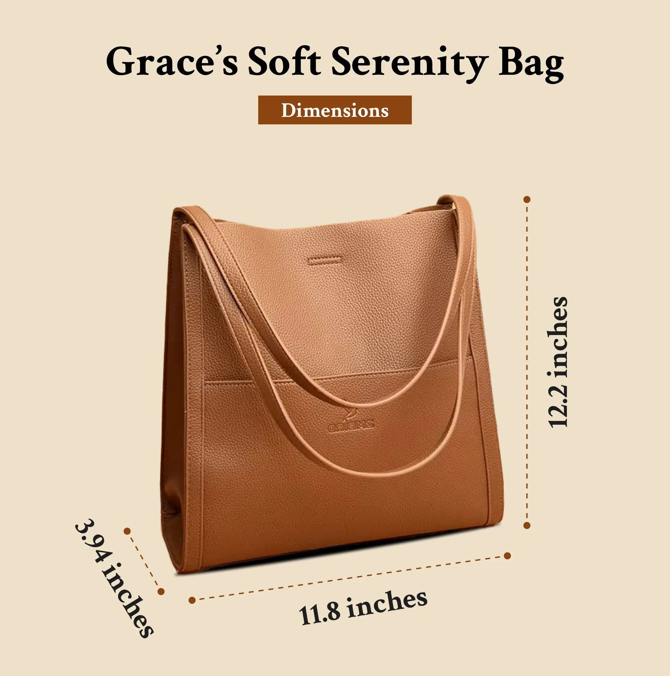 La velour ™  |
 Soft Serenity | Designer Leather Crossbody Tote