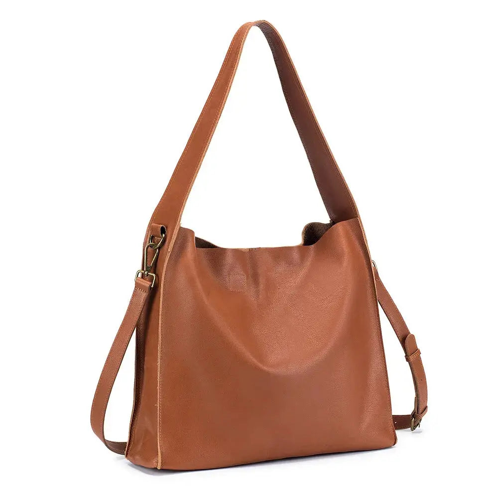 La velour ™  | Timeless Elegance Genuine Cowhide Leather Tote Bag