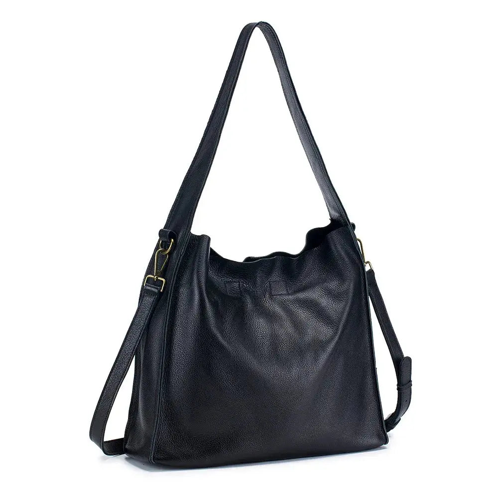 La velour ™  | Timeless Elegance Genuine Cowhide Leather Tote Bag