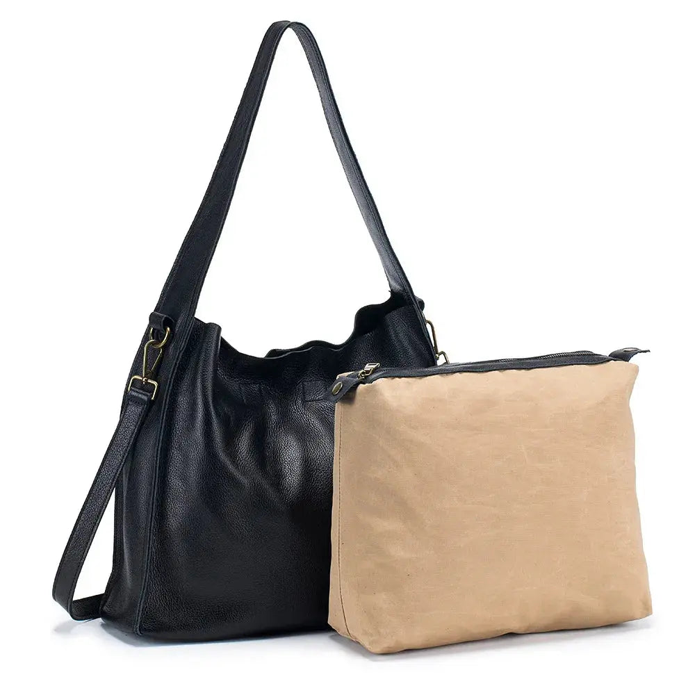 La velour ™  | Timeless Elegance Genuine Cowhide Leather Tote Bag