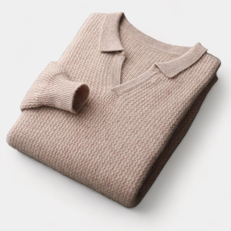 Lavelour™ | Wool flap collar sweater