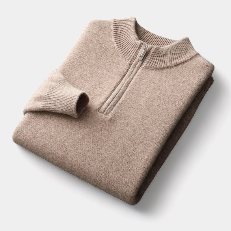 La velour™ | Wool quarter zip-sweater