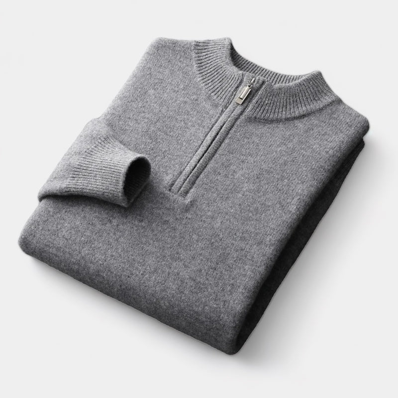 La velour™ | Wool quarter zip-sweater