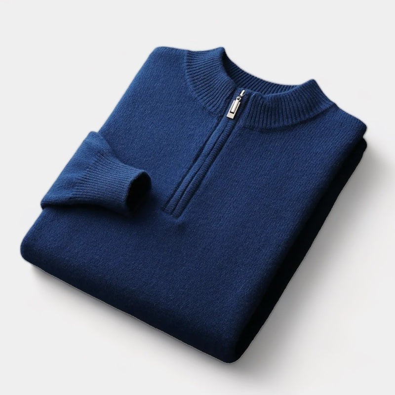 La velour™ | Wool quarter zip-sweater