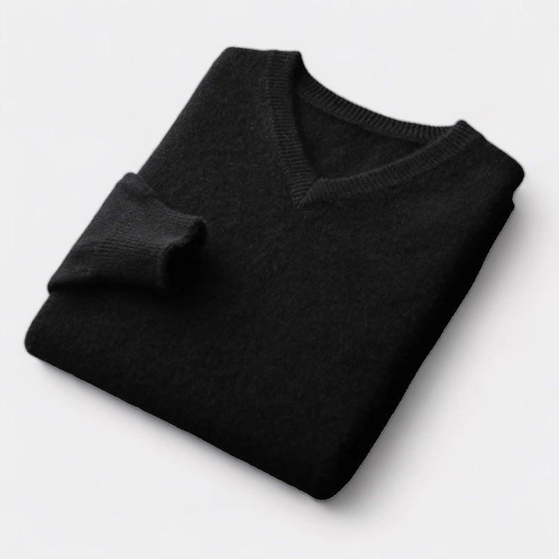 La velour™ | Wool V-neck sweater