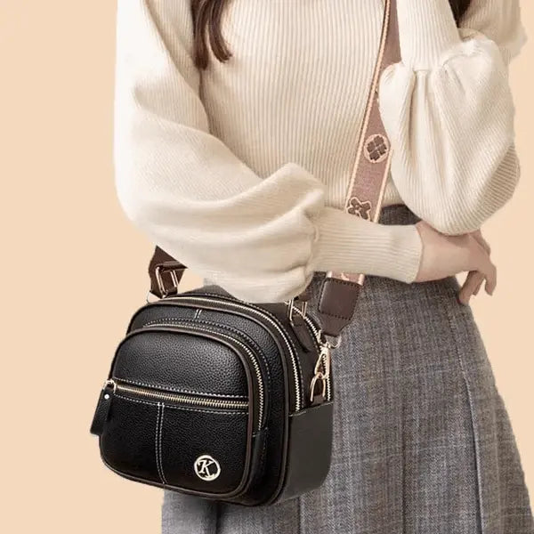 La velour ™  |
 Timeless Sophistication | Stylish Leather Bag with Shoulder Strap