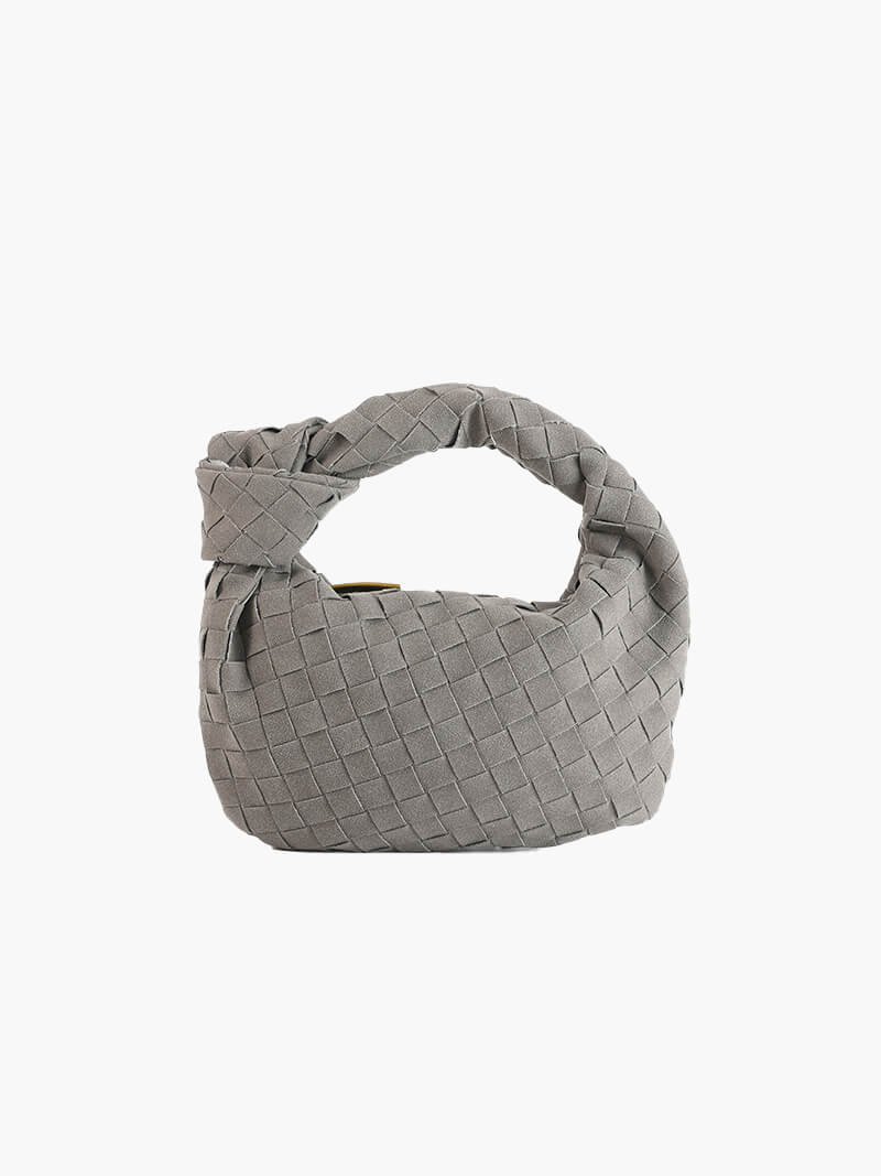 Woven medium bag suede