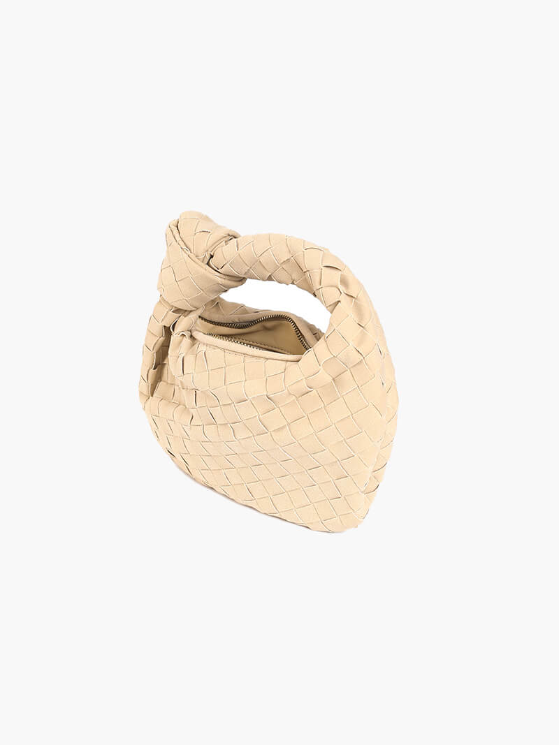 Woven medium bag suede