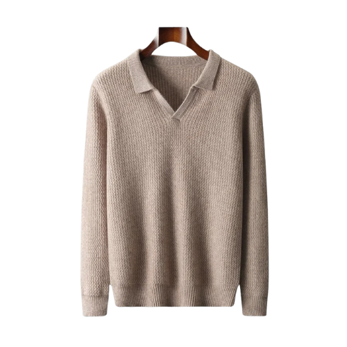 Lavelour™ | Wool flap collar sweater