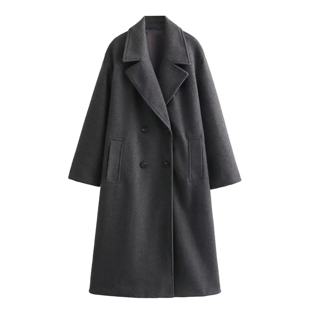 La velour ™ | Long coat with buttons