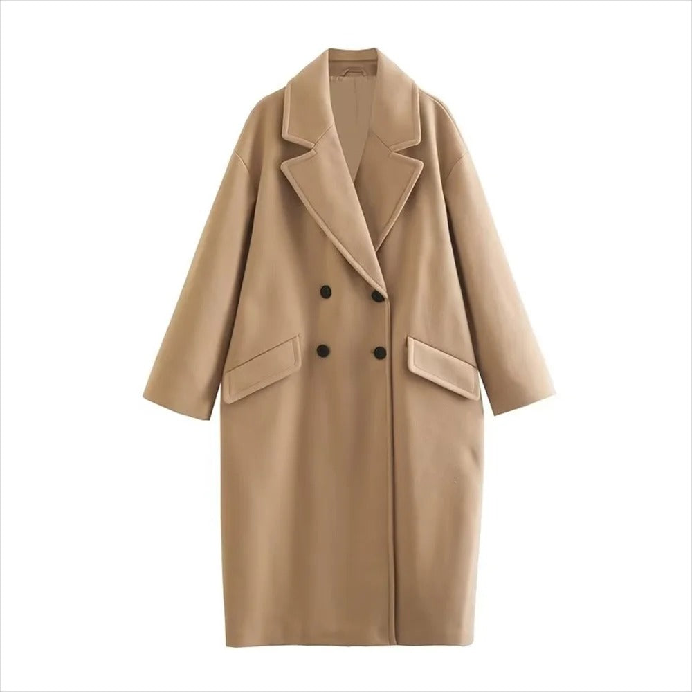 La velour ™ | Long coat with buttons