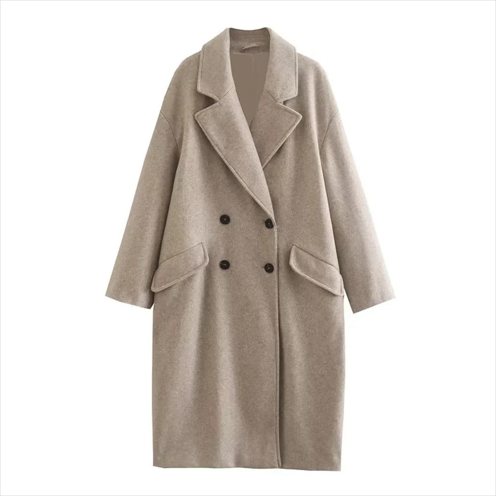 La velour ™ | Long coat with buttons